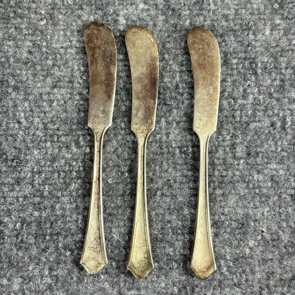 Vintage Oneida Community Par Plate Vernon Ashley Flat Butter Spreaders Lot 6